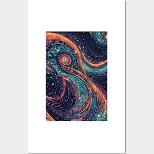 Abstract Galaxy Whirlpool Posters and Art